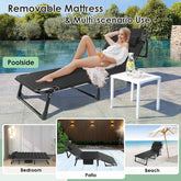 Adjustable Folding Camping Cot with Mattress – 5-Position Lounge Bed for Adults